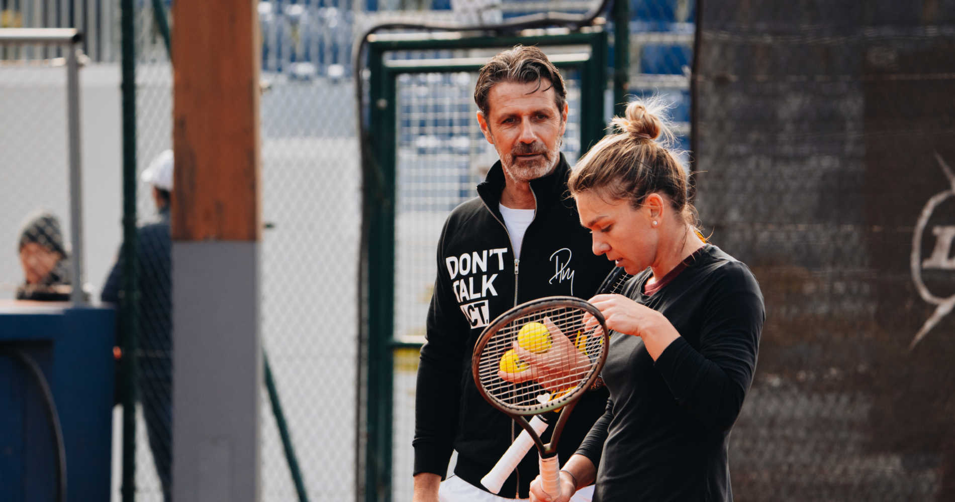 Patrick Mouratoglou et Simona Halep, Mouratoglou Tennis Academy, avril 2022