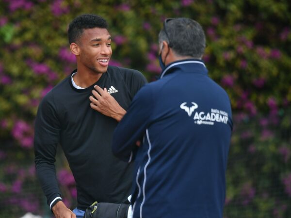 Felix Auger Aliassime avec Toni Nadal, Monte-Carlo 2021