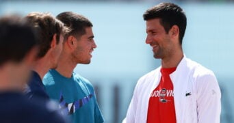 Carlos Alcaraz et Novak Djokovic, Madrid 2022