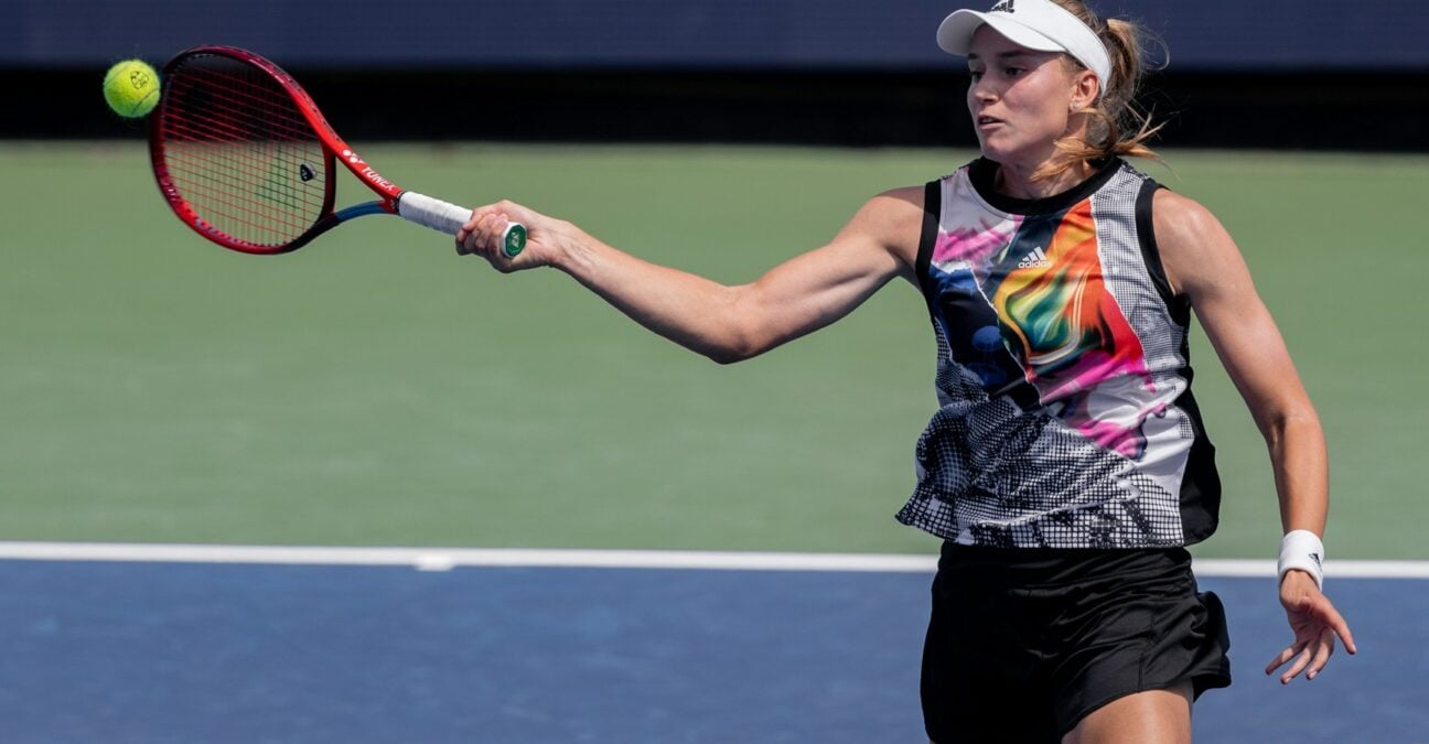 Elena Rybakina Cincinnati 2022 forehand cap