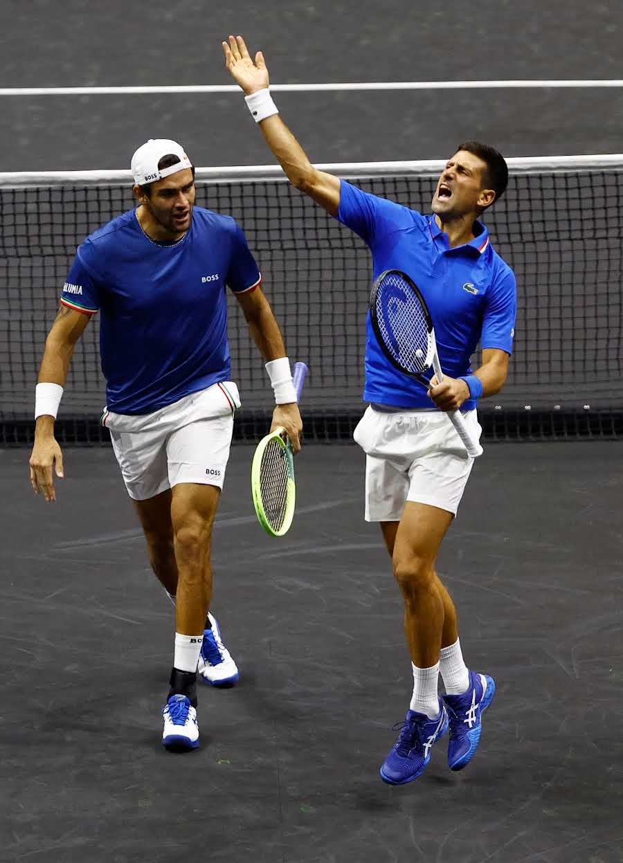 Matteo Berrettini et Novak Djokovic, Laver Cup 202