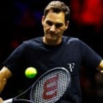 Roger Federer à l'entraînement pour la Laver Cup 2022 © AI / Reuters / Panoramic