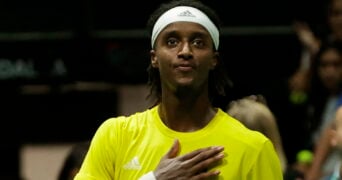 Mikael Ymer, après sa victoire contre Digo Schwartzman en Coupe Davis