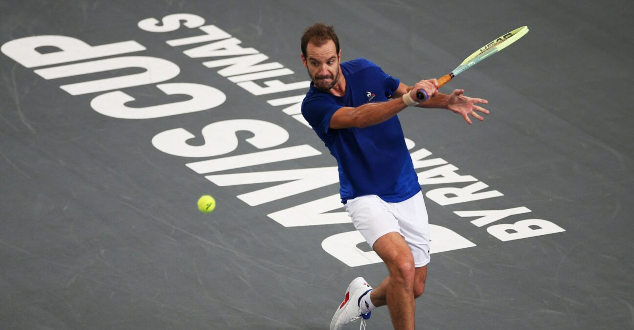 Richard Gasquet Davis Cup 2022 backhand slice