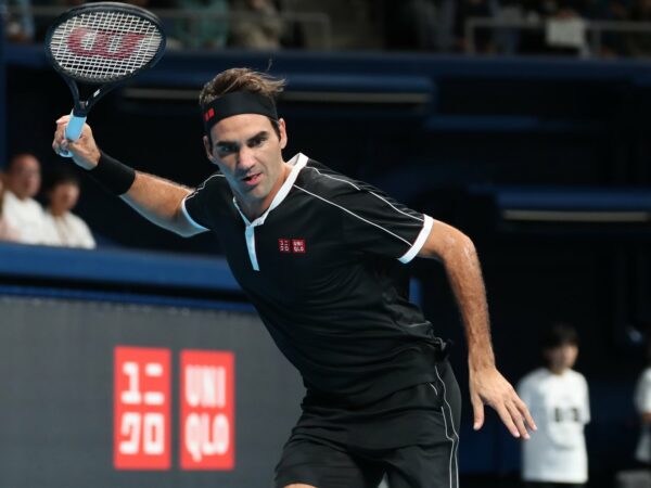 Roger Federer lors du Uniqlo Life Wear Day en 2019