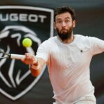 Quentin Halys hits a forehand during is win in the final of Tennis Wolffkran Open ATP Challenger TC Ismaning