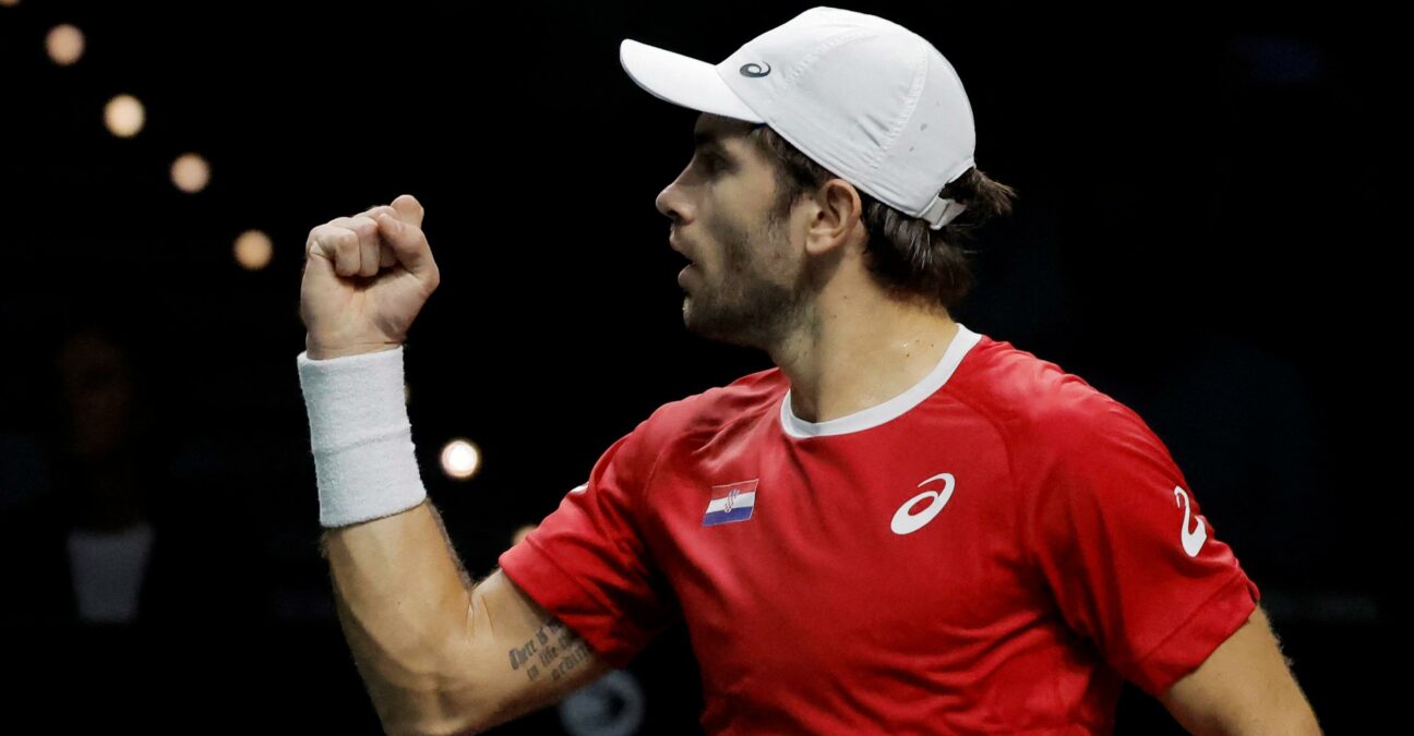 Borna Coric celebration pump Davis Cup Thanasi Kokkinakis