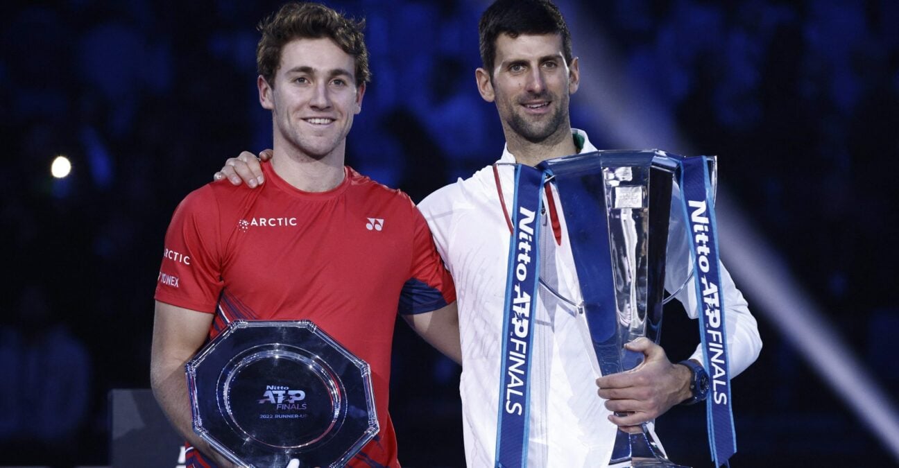 Casper Ruud et Novak Djokovic, ATP Finals 2022