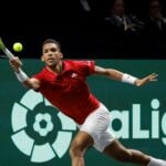 Felix Auger-Aliassime return forehand Davis Cup 2022 Oscar Otte