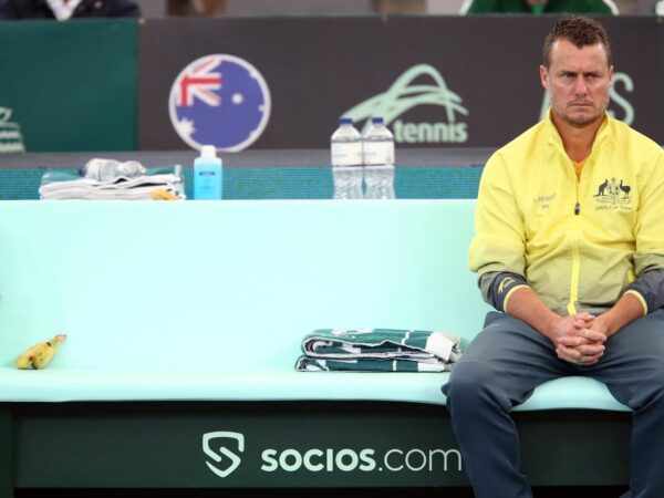 Lleyton Hewitt Davis Cup captain bench australia malaga