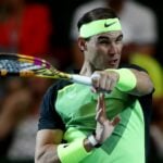 Rafael Nadal lors d'une exhibition en Argentine en novembre 2022