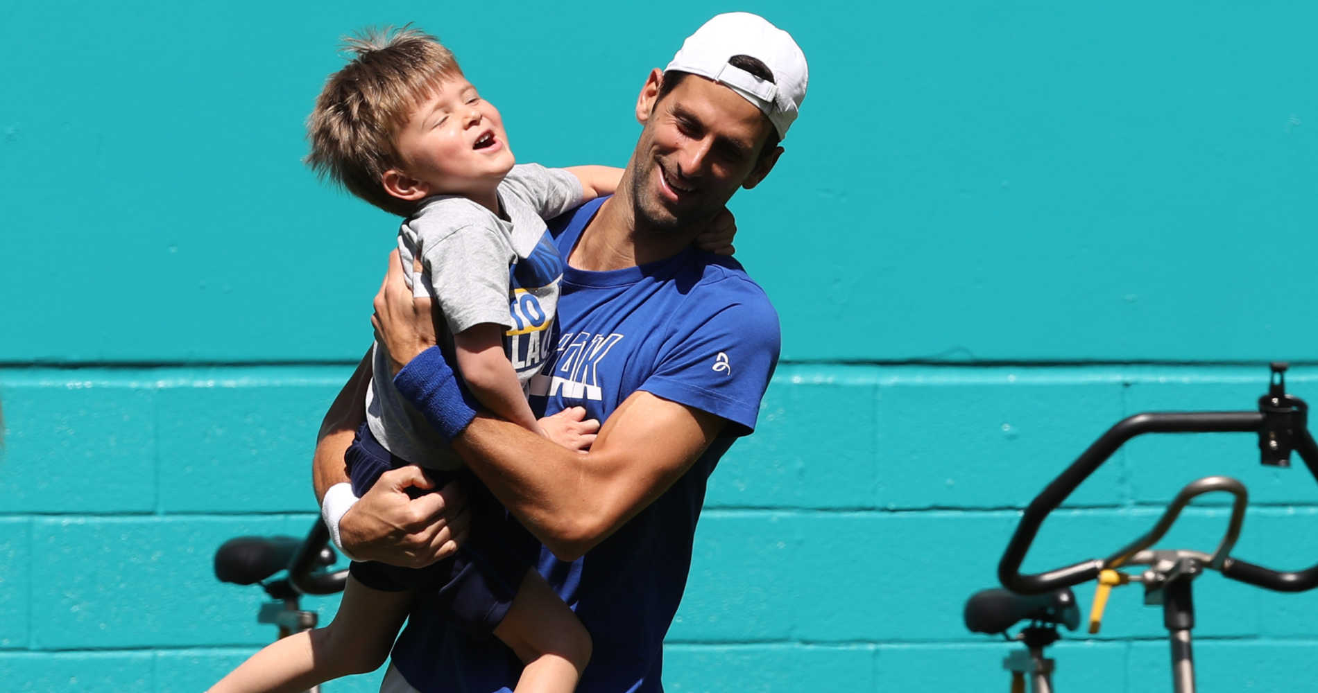 Novak Djokovic et son fils Stefan