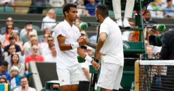 Félix Auger-Aliassime et Nick Kyrgios Wimbledon