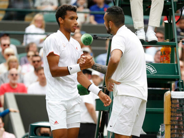Félix Auger-Aliassime et Nick Kyrgios Wimbledon
