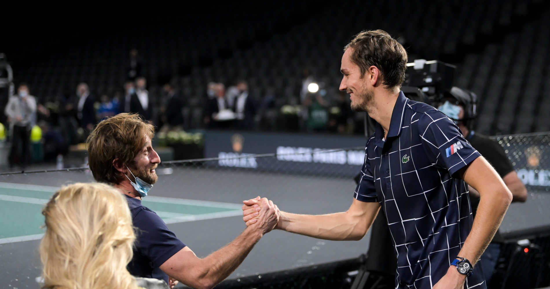 Gilles Cervara et Daniil Medvedev, Rolex Paris Masters 2020