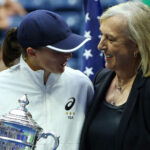 Iga Swiatek et Martina Navratilova à l'US Open 2022