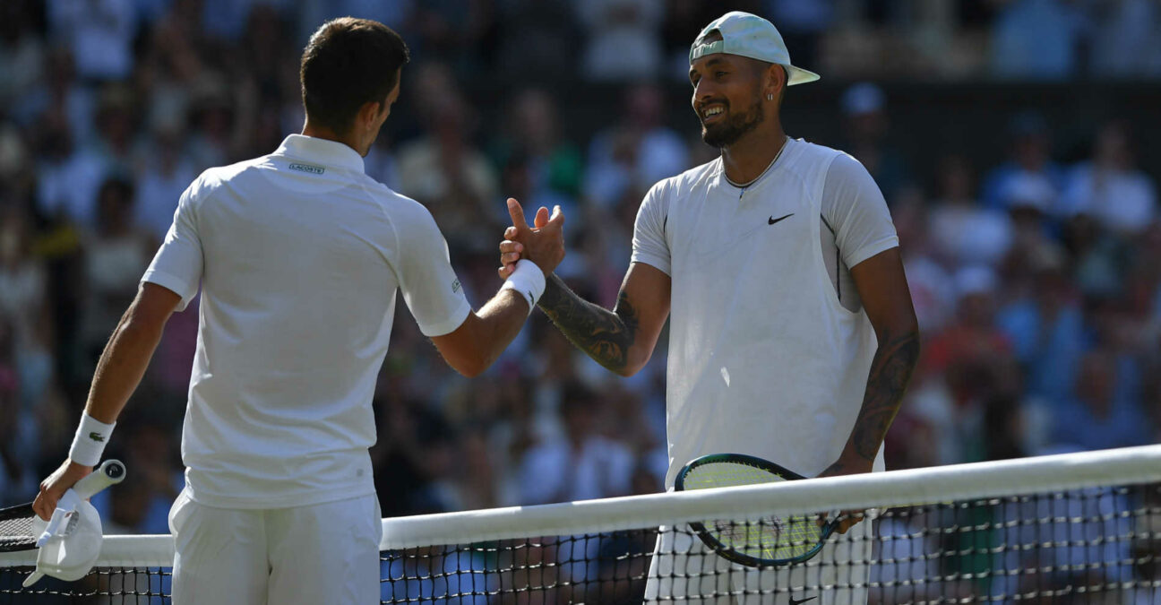 Novak Djokovic et Nick Kyrgios Wimbledon 2022