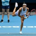 Caroline Garcia Open d'Australie entraînement service
