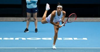 Caroline Garcia Open d'Australie entraînement service