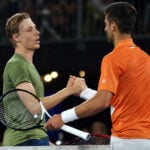 Denis Shapovalov et Novak Djokovic à Adélaïde en 2023