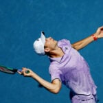 Hubert Hurkacz service à l'Open d'Australie 2023