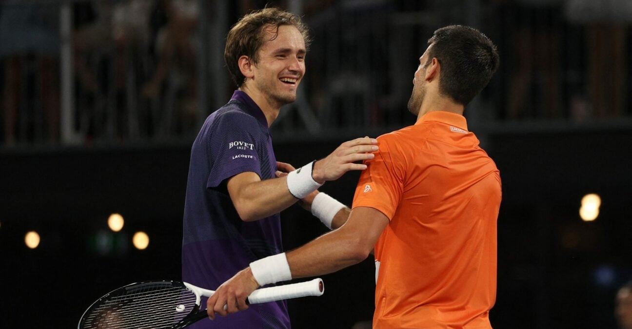 Daniil Medvedev et Novak Djokovic, Adélaïde 2023