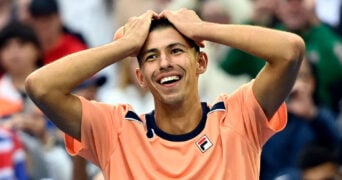 Alexei Popyrin après sa victoire contre Taylor Fritz à l'Open d'Australie 2023