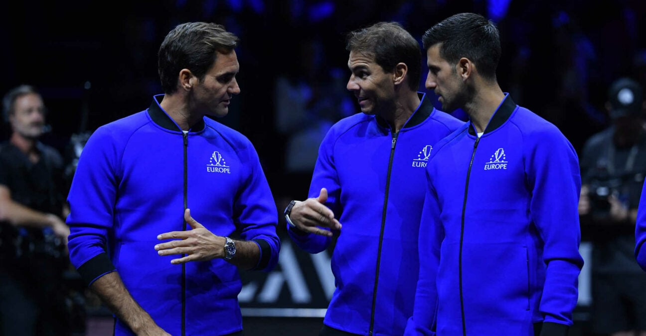 Roger Federer Rafael Nadal et Novak Djokovic à la Laver Cup