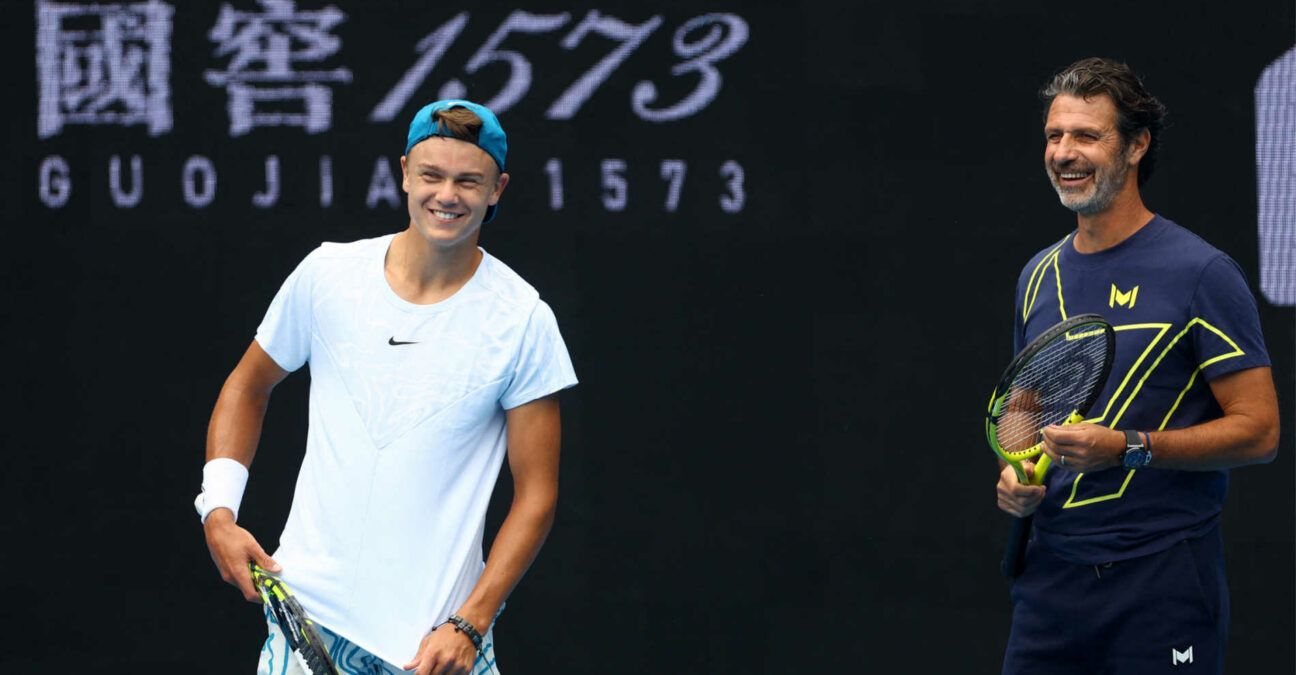 Holger Rune et Patrick Mouratoglou, Australian Open 2023