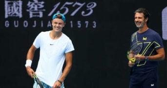Holger Rune et Patrick Mouratoglou, Australian Open 2023