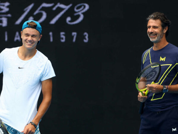 Holger Rune et Patrick Mouratoglou, Australian Open 2023