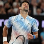 Sourire de Novak Djokovic à l'Open d'Australie 2023