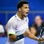 Arthur Fils après sa qualification pour les demi-finales à Montpellier