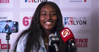 Alycia Parks en conférence de presse à Lyon