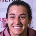 Caroline Garcia en conférence de presse à Lyon
