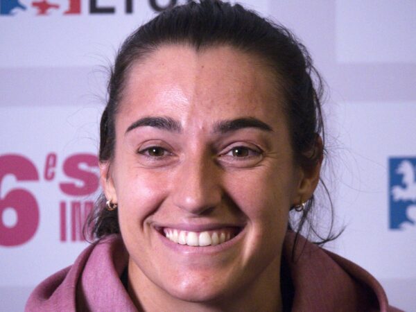 Caroline Garcia en conférence de presse à Lyon