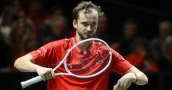 Célébration de Daniil Medvedev à Rotterdam