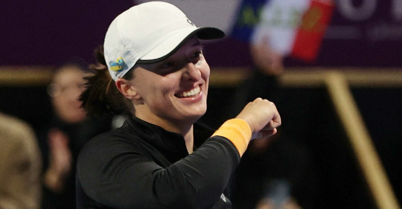 Sourire d'Iga Swiatek à Doha en 2023
