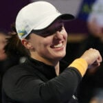 Sourire d'Iga Swiatek à Doha en 2023