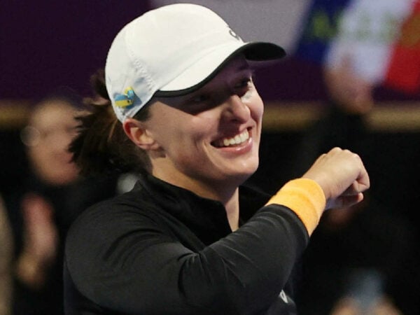 Sourire d'Iga Swiatek à Doha en 2023
