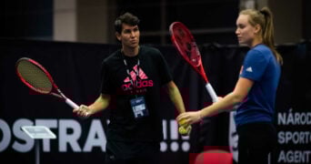 Stefano Vukov et Elena Rybakina