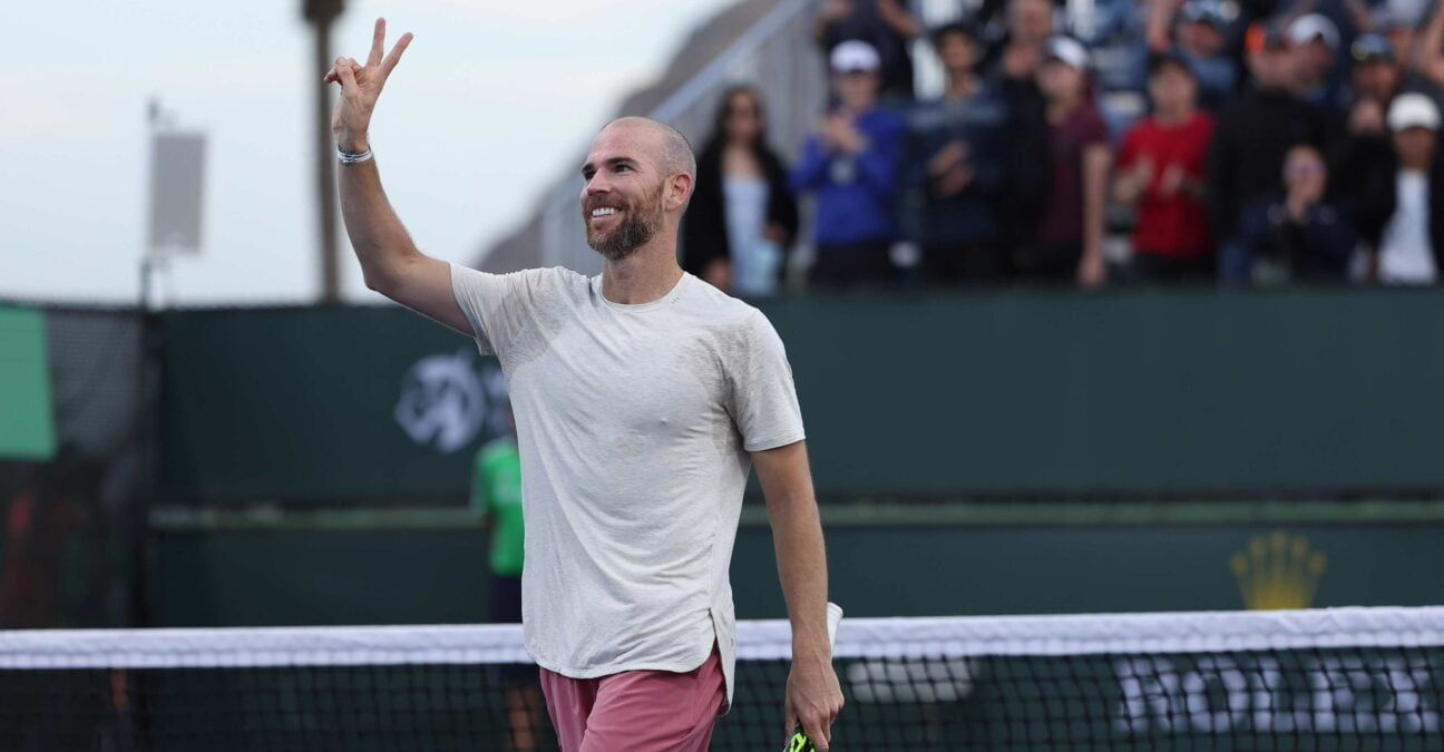 Adrian Mannarino victoire joie célébration Indian Wells