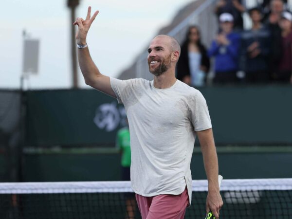 Adrian Mannarino victoire joie célébration Indian Wells