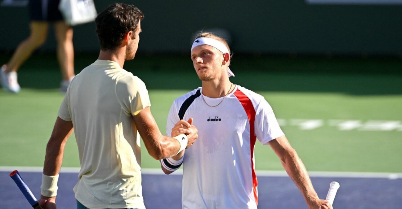 Alejandro Davidovich Fokina Karen Khachanov poignée de mains Indian Wells