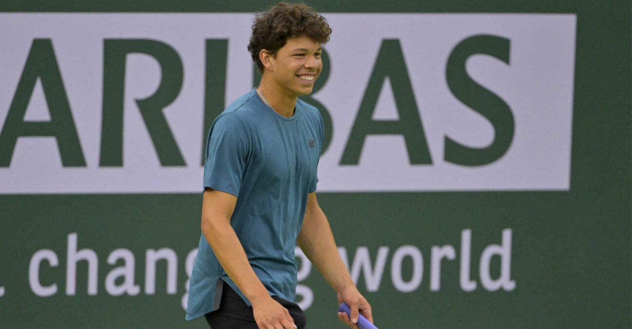 Ben Shelton à l'entraînement à Indian Wells 2023