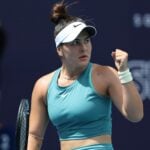 Bianca Andreescu Miami poing serré réaction
