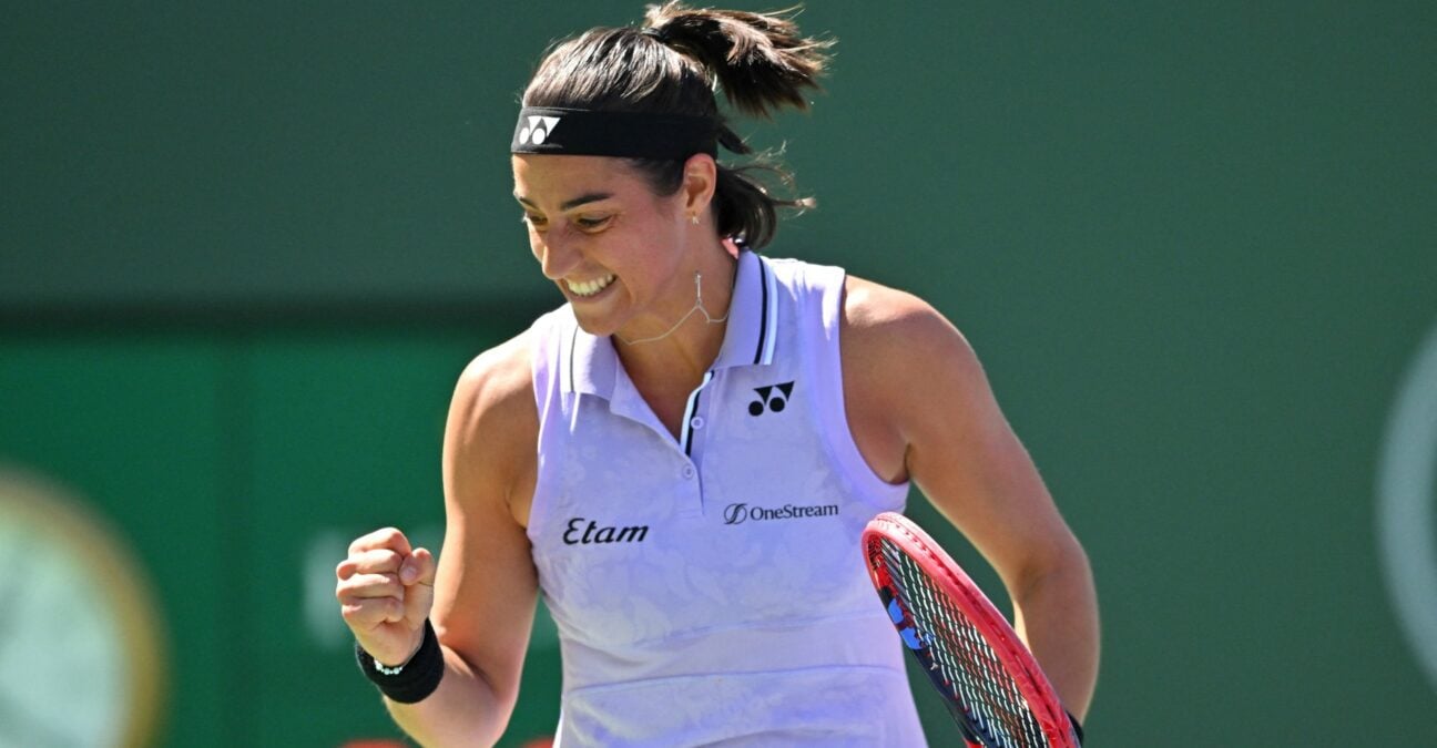 Caroline Garcia Indian Wells point serré célébration