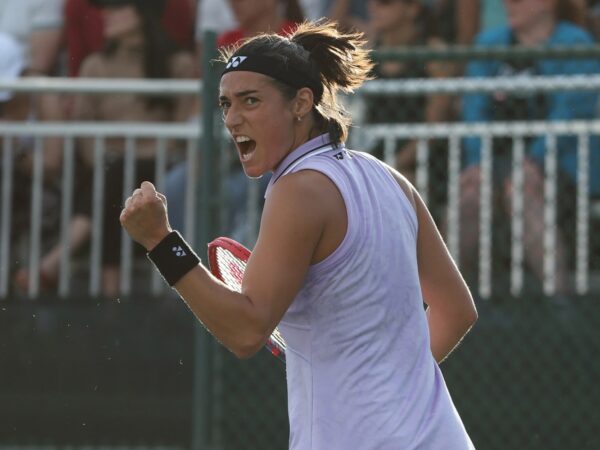 Caroline Garcia Indian Wells 2023 poing serré célébration