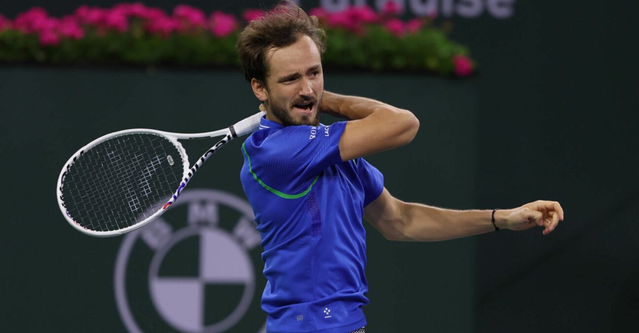 Daniil Medvedev coup droit fin de geste Indian Wells