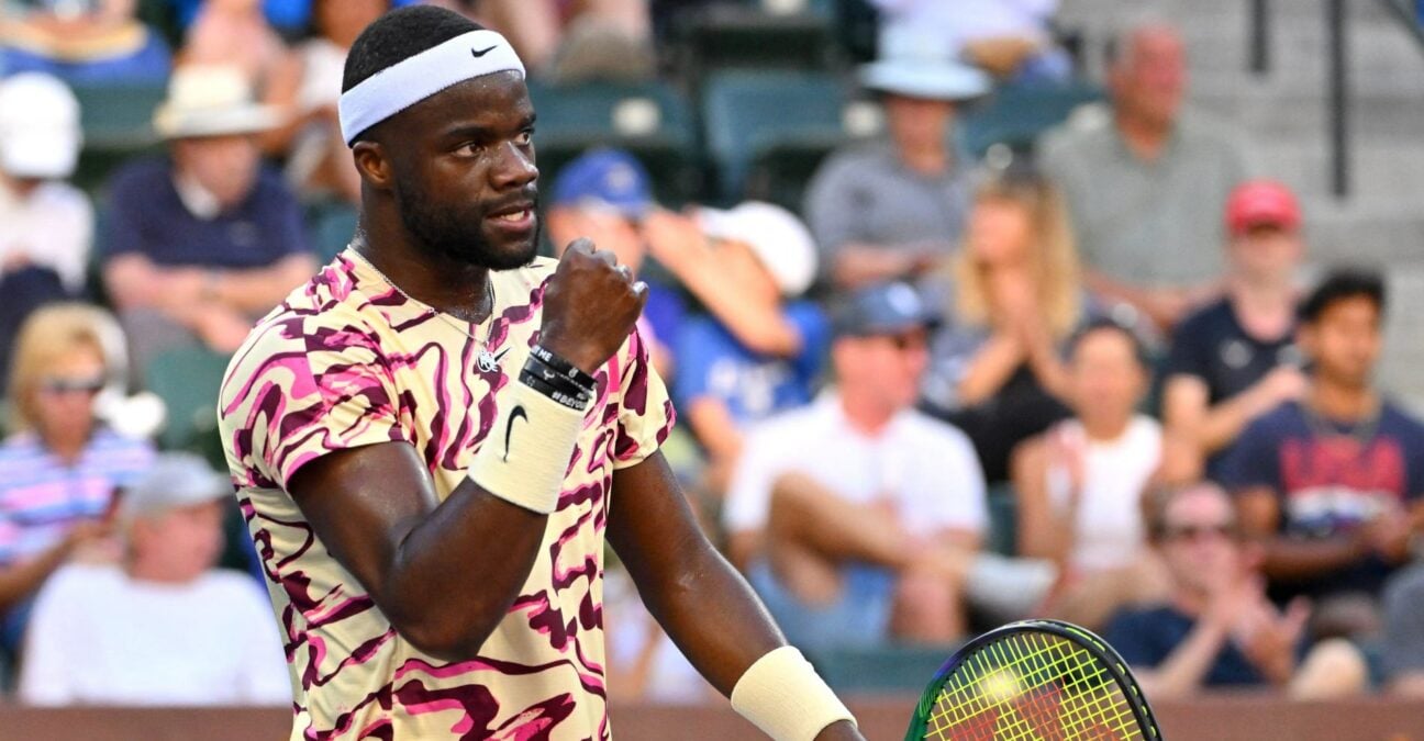 Frances Tiafoe Indian Wells 2023 célébration poing serré